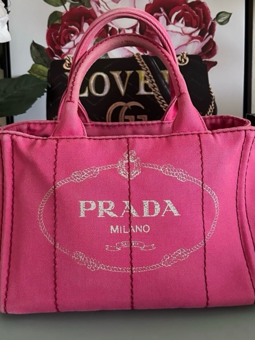 Prada Canapa small Tote Bag
